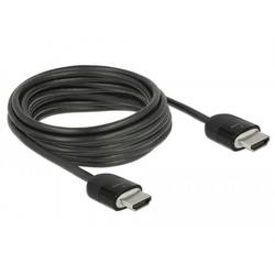 Delock HDMI Anschlusskabel HDMI-A Stecker 5 m Schwarz 84966 dreifach geschirmt, vergoldete Steckkontakte, 4K UHD, verdrillt HDMI-Kabel