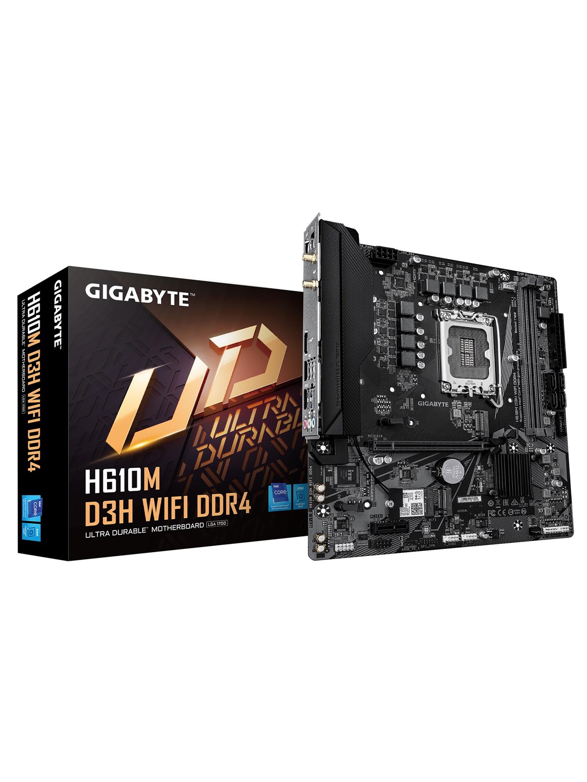 GIGABYTE H610M D3H WIFI DDR4 Mainboard - Intel H610 - Intel LGA1700 - DDR4 RAM - Micro-ATX