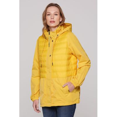 Windbreaker SOCCX, Damen, Gr. 3XL, gelb (golden honey), Web, Material Oberstoff: 100% Polyester, Futter + Einsatz: 100% Polyamid, Füllung: 100% Polyester, unifarben, regular fit normal, eingesetzt elastischer Bund, Jacken Windbreaker, mit...