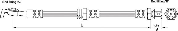 Metzger Autoteile Bremsschlauch 4110192 Für Chevrolet