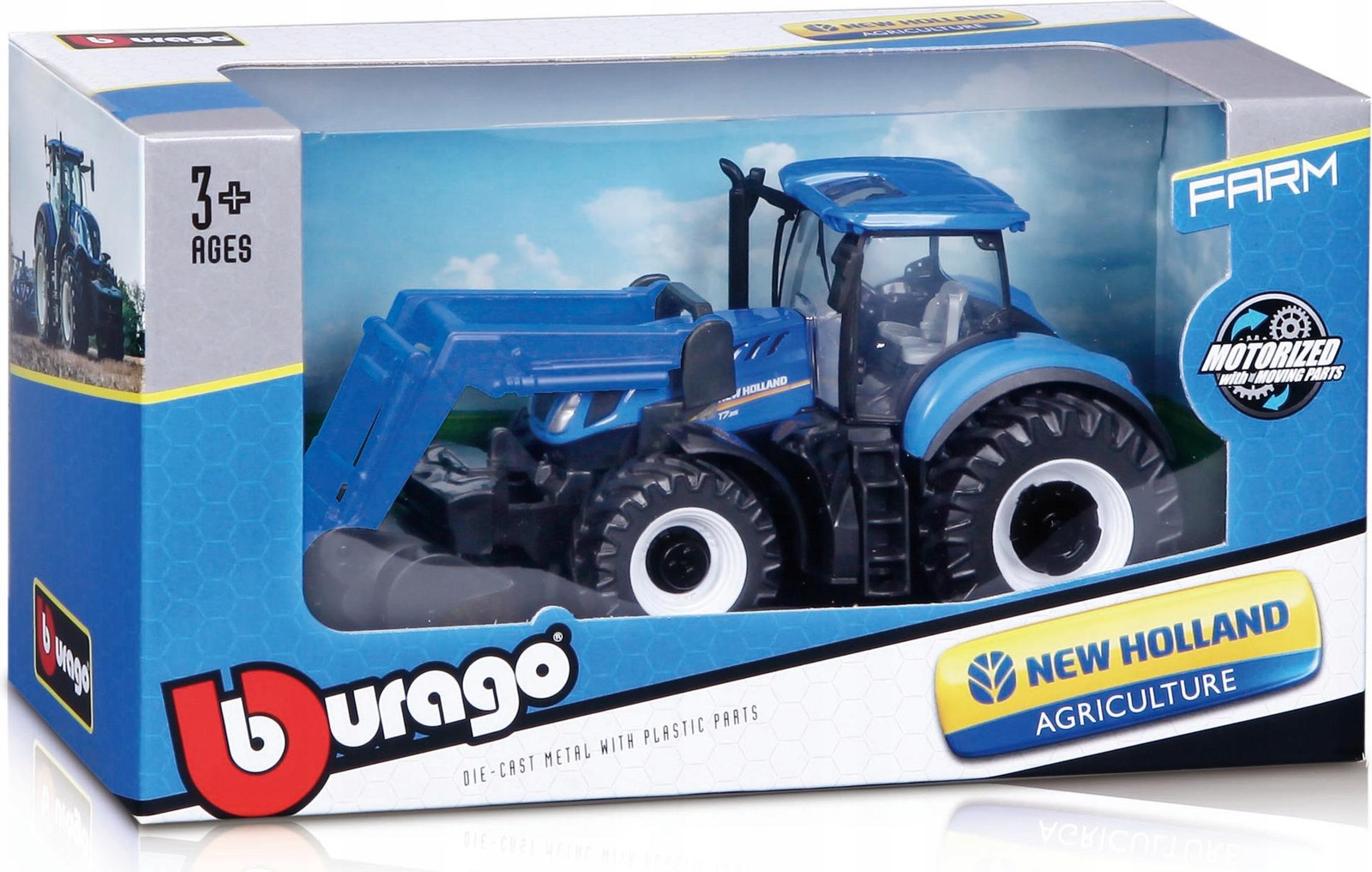 Bburago New Holland T7.315 landbouwtrekker, blauw