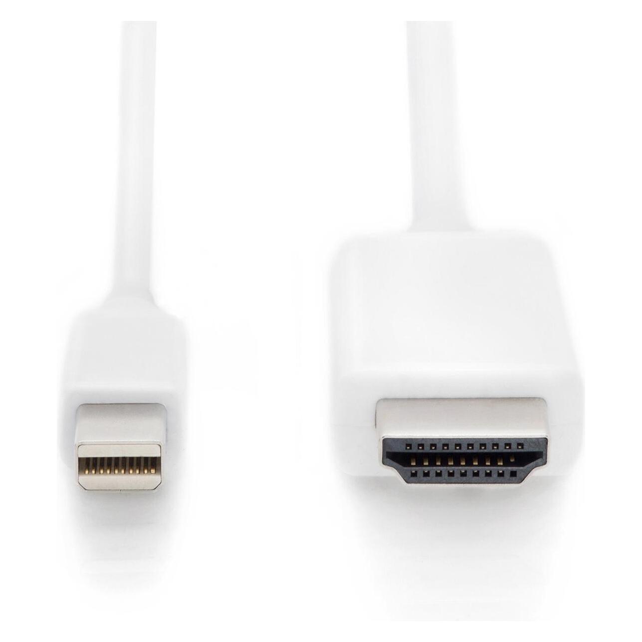 Digitus ASSMANN DisplayPort Adapterkabel Mini DP - HDMI Typ A St (2 m) (AK-340304-020-W)
