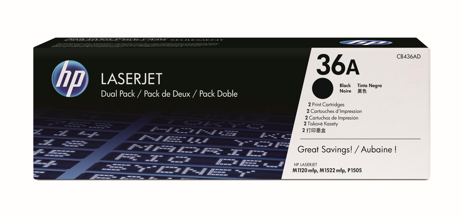 HP Inc. HP Original 36A Toner Doppelpack schwarz 2 x 2.000 Seiten (CB436AD)