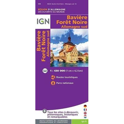 Bavière, Forêt Noire, Allemagne Sud, Karte von Collectif Ign, IGN Frankreich, 978-2-7585-3606-2