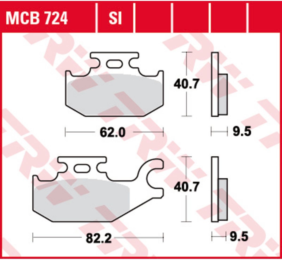 Trw Set di pastiglie freno MCB724LF