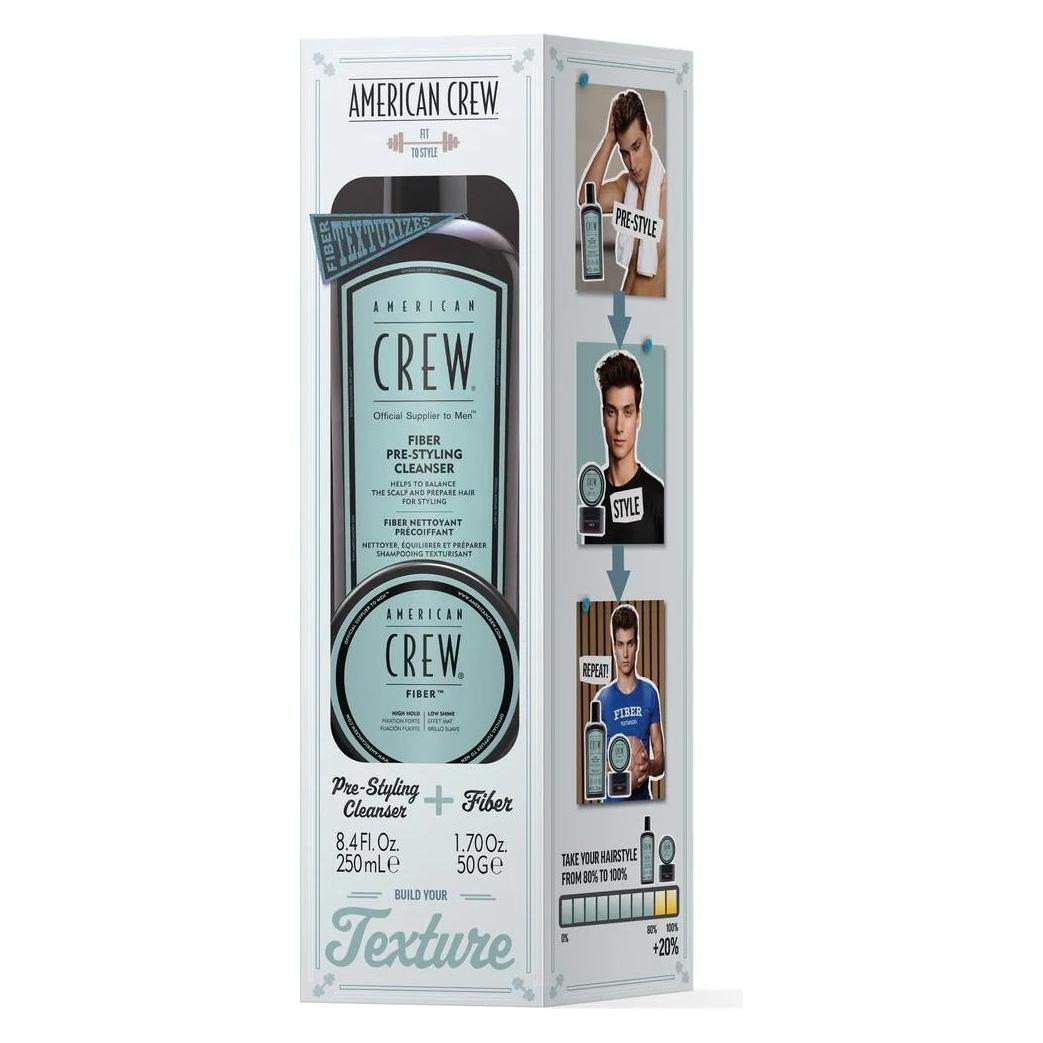 American Crew Fiber Duo Set with Fiber Pre-Styling Cleanser 250ml (250 ml) (0000104267)