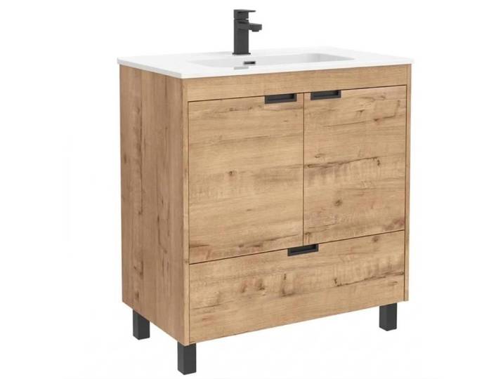 Meuble de salle de bain CONTESSA Chêne 60cm Vasque