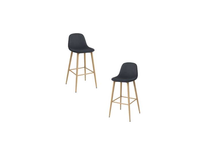 2er Set Teok Samt Hocker - Schwarz
