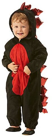 Drachen-Overall für Kinder, schwarz/rot
