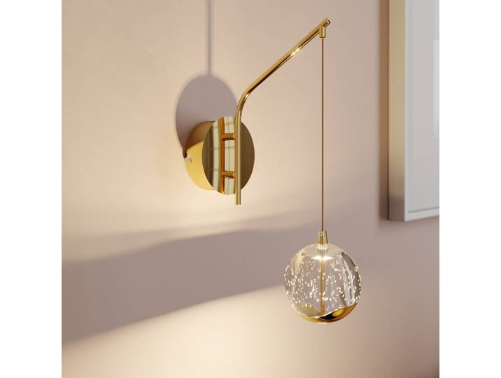 Hayley LEDApplique Murale Gold - Lucande - Salon / séjour - Moderne - Verre - À ampoule unique