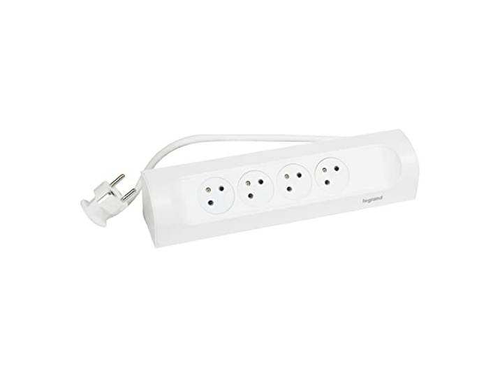 LEGRAND - Multiprise d'Angle à Câbler - 4 Prises Surface avec Terre - Installation Horizontale ou Verticale - Cordon 1 m - Blanc