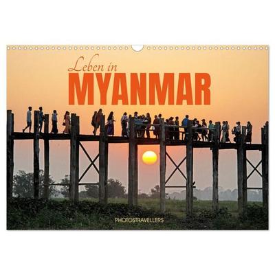 Leben in Myanmar (Wandkalender 2027 DIN A3 quer), CALVENDO Monatskalender