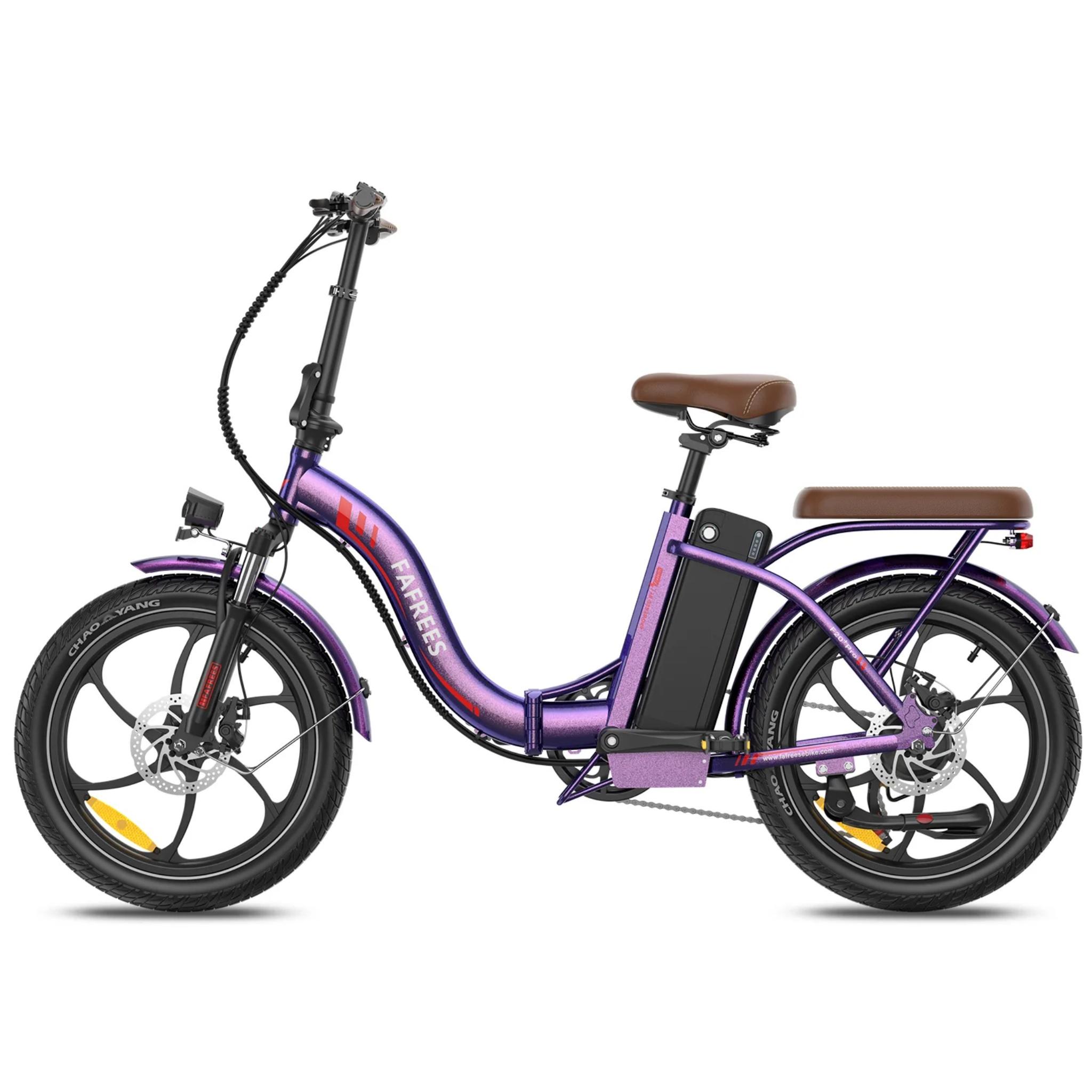 E-Bike FAFREES F20+ Pro - Motor 250W Batterie 36V25Ah 20 Zoll Reifen Mechanische Scheibenbremsen - Lila Rosa