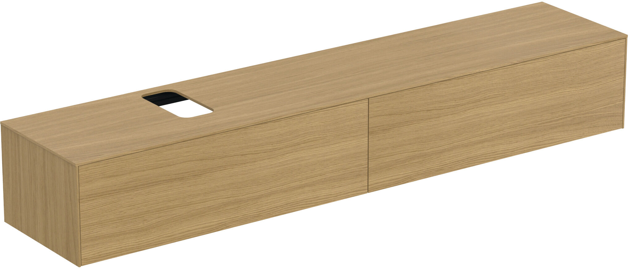 Ideal Standard Conca T4334Y6 240x50.5x37cm, avec découpe, 2 Eiche hell , placage Eiche hell