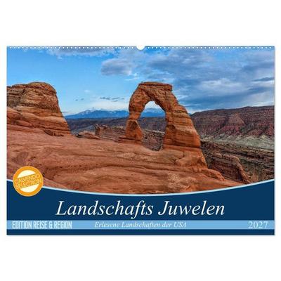 Landschafts Juwelen - Erlesene Landschaften der USA (Wandkalender 2027 DIN A2 quer), CALVENDO Monatskalender