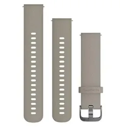  Schnellwechsel-Armbänder (20 mm) Sandsteinfarben mit schieferfarbenen Metallt... 