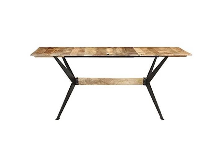 KGHERMDF Esstisch 180x90x76 cm Mango Massivholz Rechteckig, Industriestil, Robust, Langlebig, Handgefertigt, Einzigartige Maserung