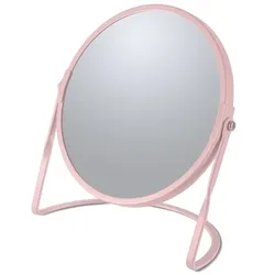 Spirella Schminkspiegel Kosmetikspiegel Badezimmerspiegel "Akira" 5-Fach Vergrößerung - Rosa matt