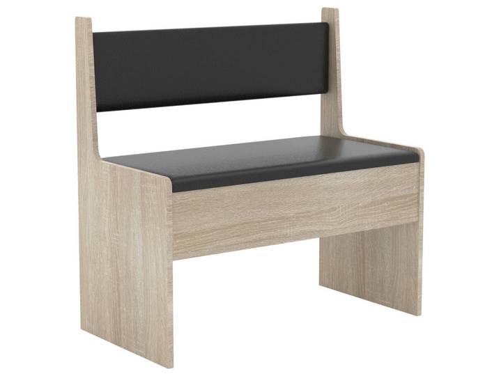 Mid.you Sitzbank, Sonoma Eiche, 80x80x42 cm, in verschiedenen Holz-Dekoren erhältlich, mit Rückenlehne, Größen erhältlich, Esszimmer, Bänke, Sitzbänke