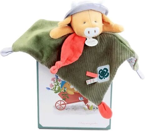 Dans mon jardin : Doudou vache plat Aneth 27 cm - Doudou et compagnie
