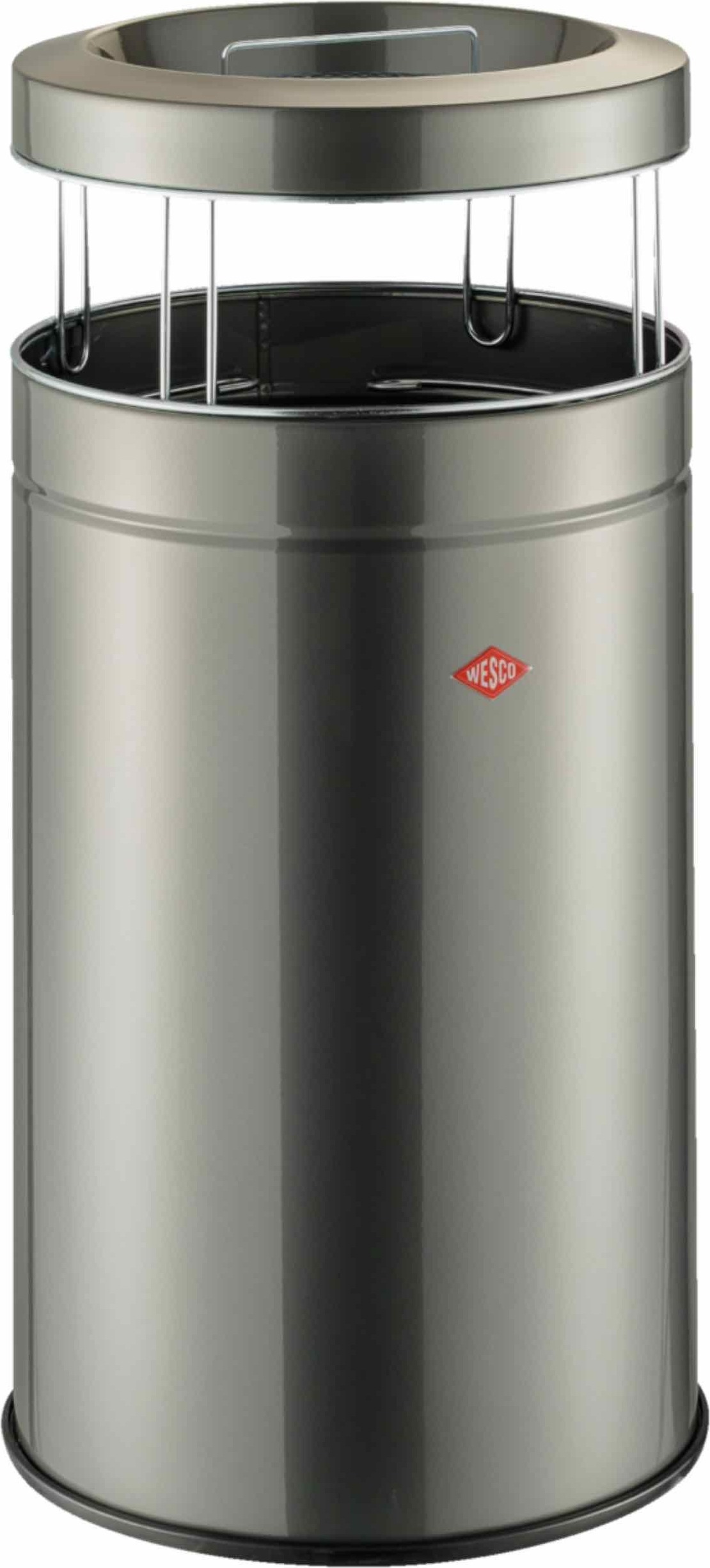 WESCO BIG ASH Standascher in GRAPHIT inklusive 120 Liter Abfallvolumen / Mülleimer / Ascher