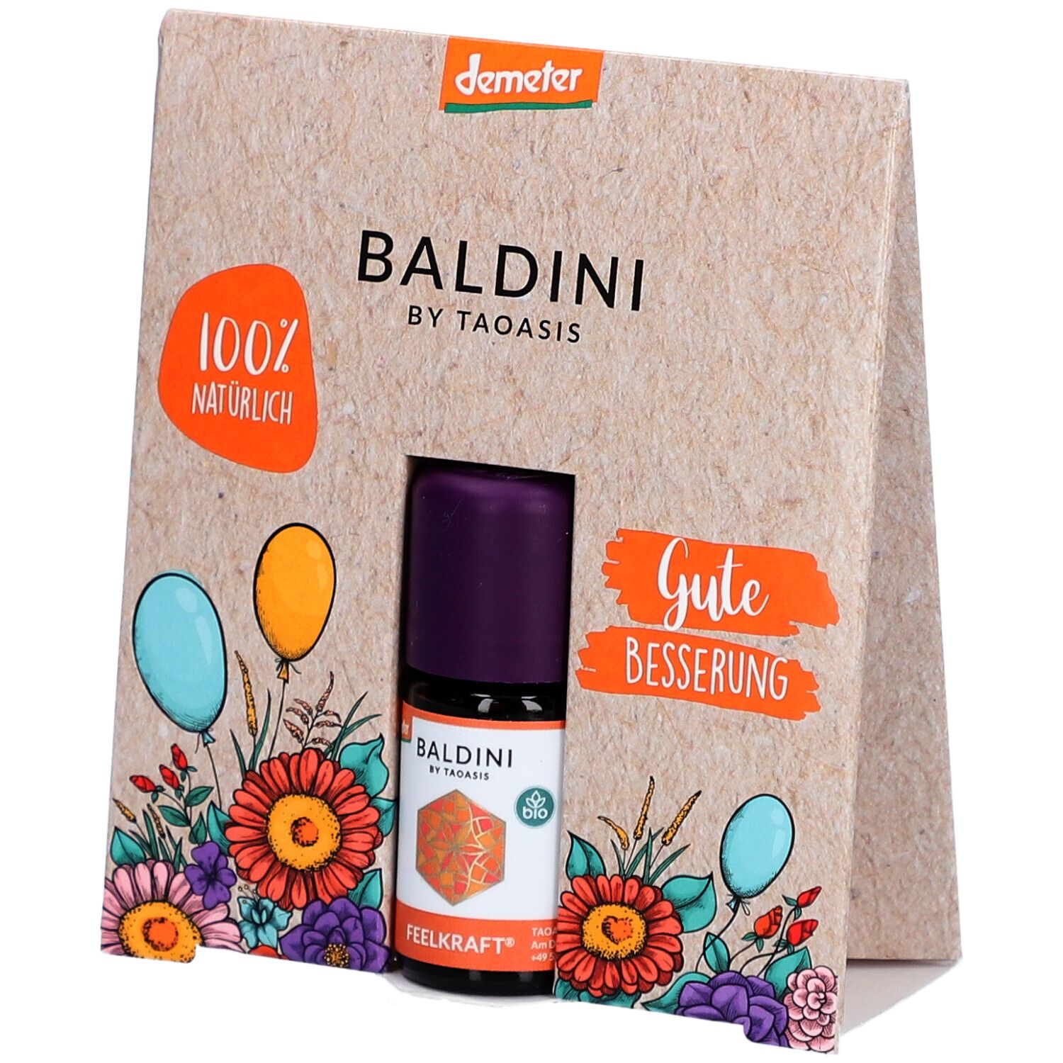 Baldini Gute Besserung Mini-Duftset & Holzanhänger 1 St Ätherisches Öl