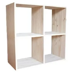 WellHome Aufbewahrungswürfel mit 4 Fächern zum Streichen, Lackieren oder Färben 70,4x30x70,5 cm