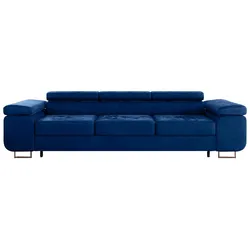 SCHLAFSOFA Wilson 3 Sitzplätze Blau