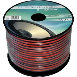 TME KLC3-100RSRL - Lautsprecherkabel CCA-Leiter, 2x2,5mm2, rot/schwarz, 100m-Spule