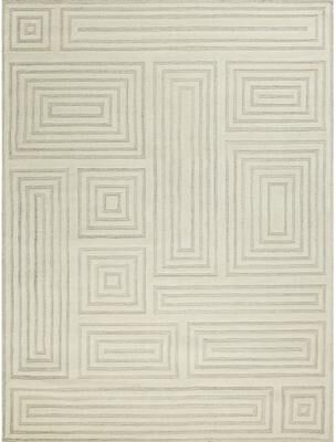 Exquisite Rugs Teton hand-tufted New Zealand Wool Cream/Ivory Area Rug