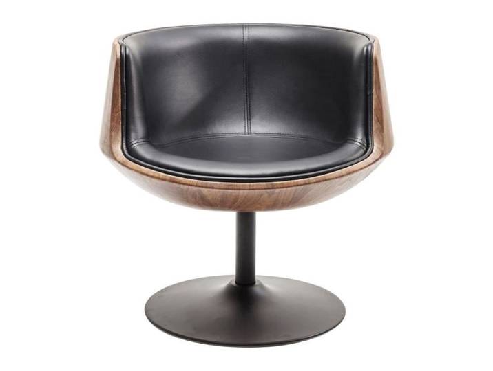 Fauteuil pivotant Soft noyer Kare Design
