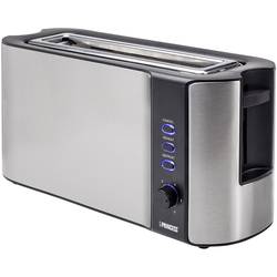 Princess Langschlitztoaster mit eingebautem Brötchenaufsatz Edelstahl, Schwarz 01.142353.01.001