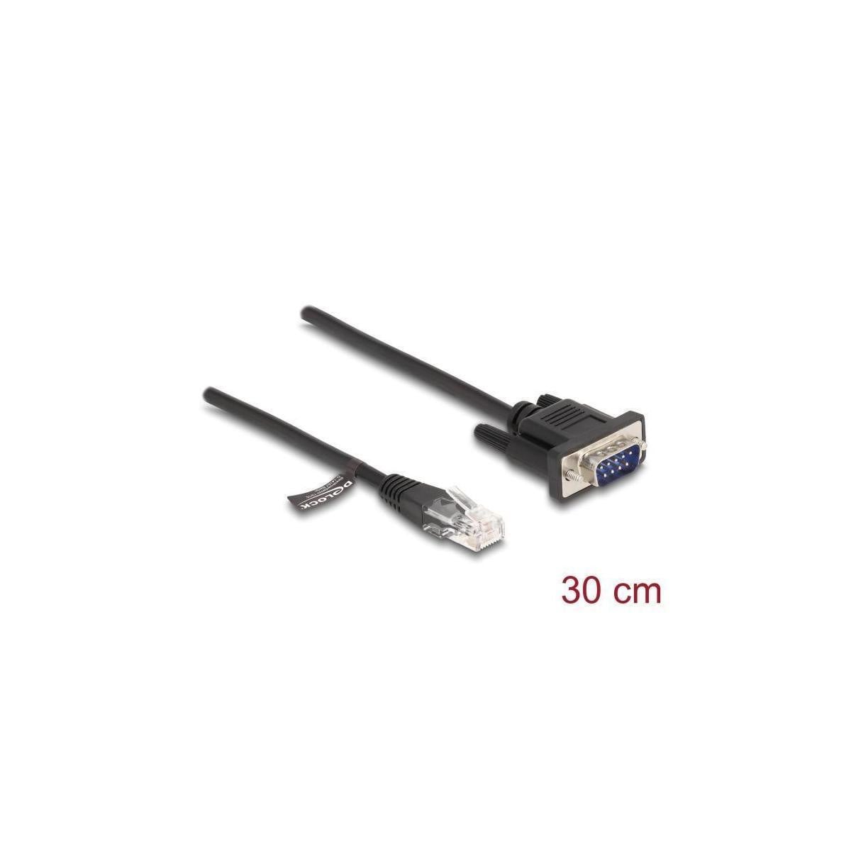 Delock 88008 Kabel RJ45 naar Seriële RS-232 D-Sub 9 Stekker