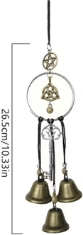 Inspire Picks Lightweight Wooden Fish Hanging Ornament With Bell Nautical Wall & Door Decor 26.5cm