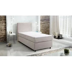 Boxspringbett Hotelbett 90x200 Bonellfederkern Bett Topper Paxos Cordstoff beige