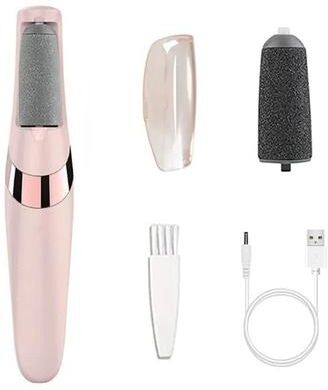 Inspired Living Pink Rechargeable Electric Foot Callus Remover & Foot Grinder Kit light Grey
