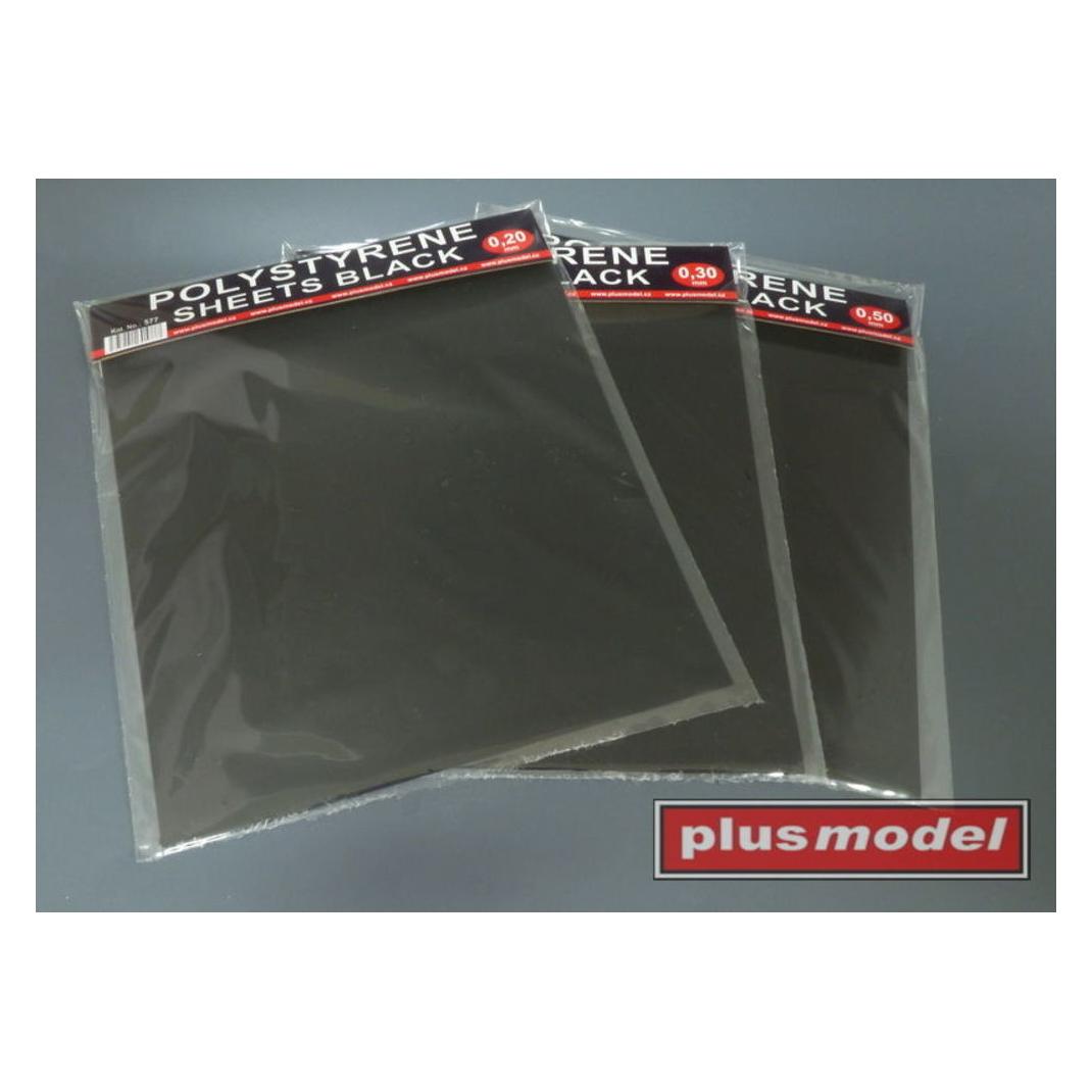 Plus Model Polystyrene sheets black 0,3 big (23799788)