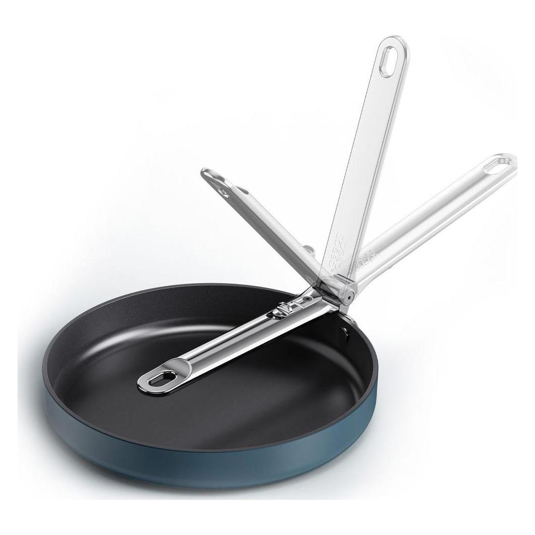 Joseph Joseph Space Bratpfanne klappbarer Griff D24cm (Bratpfanne, Aluminium, 24 x 9.08 cm) (45041)