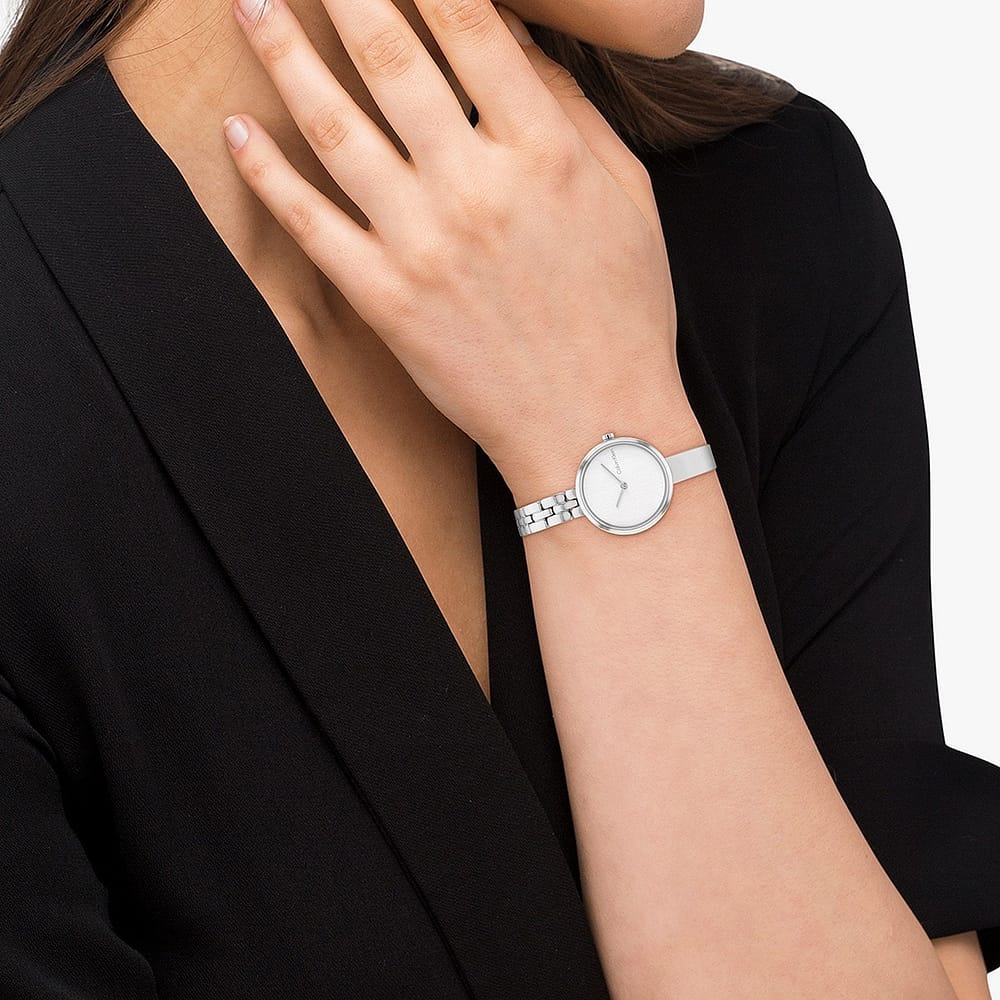 Montre Femme Calvin Klein En Acier Gris Femme