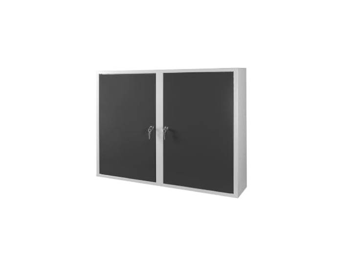 ADB Wandschrank Wallex 1000x750x200mm grau/anthrazit, Werkzeugschrank, Metallschrank, abschließbar & robust, mit 3 Fachböden & Lochrückwand für Werkstatt, Garage, Industrie