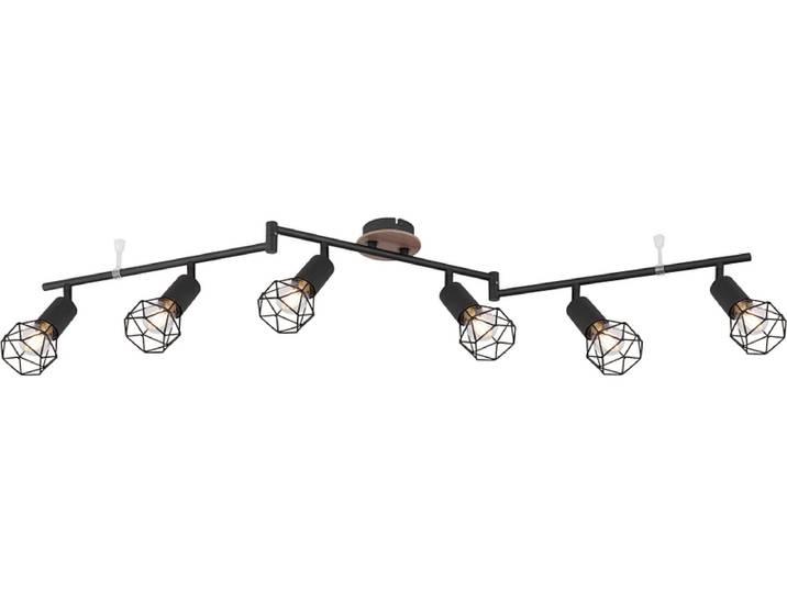 6 Spots XARA I 116cm 40W schwarz