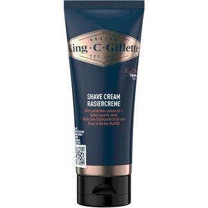 King.C.Gillette Rasiercreme Tube, hautberuhigend und kühlend, mit Menthol und Arganöl, für empfindliche Haut, 175 ml