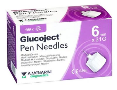 BERLIN-CHEMIE AG GLUCOJECT Pen-Nadeln 31 Gx6 mm 0,25 mm 100 St 18721071