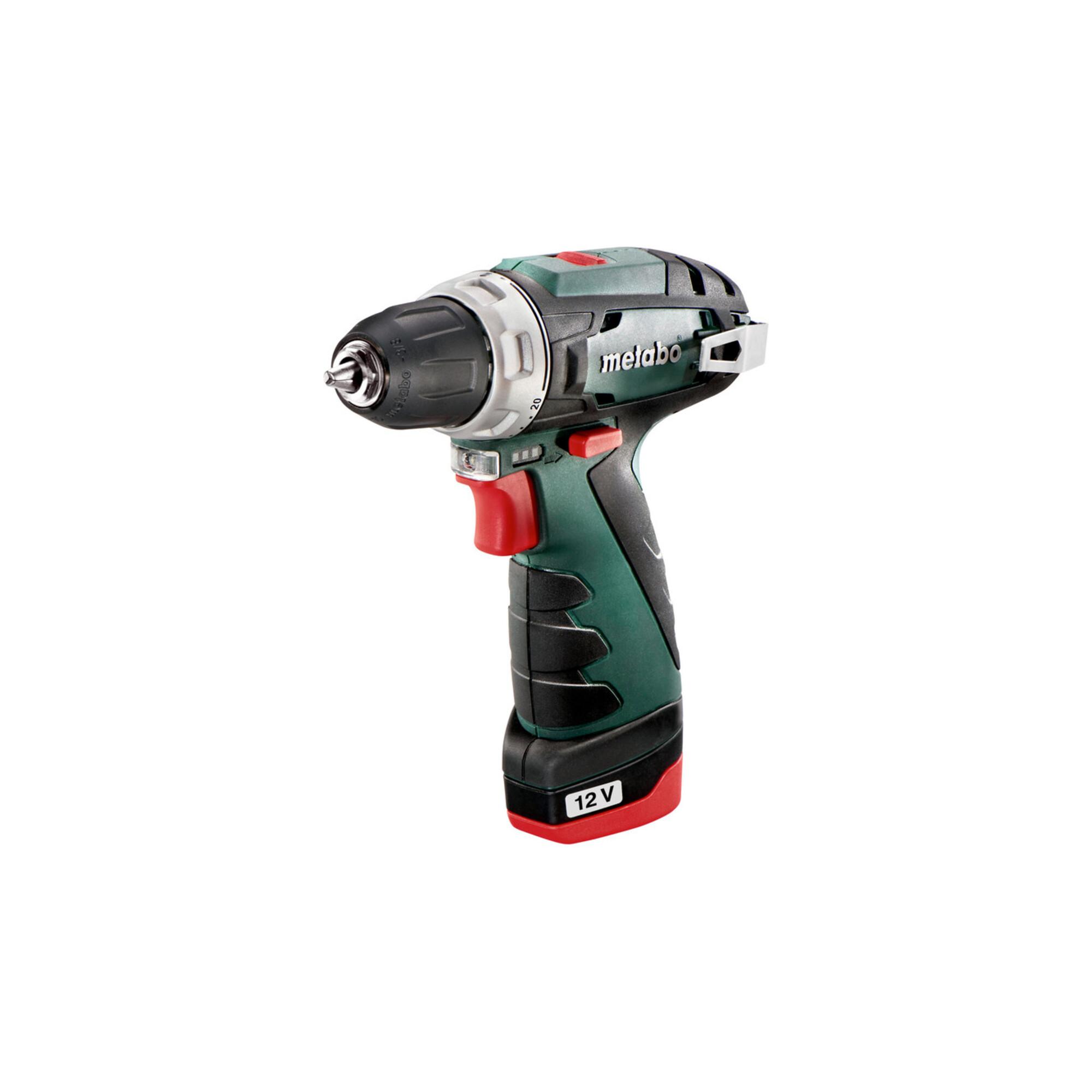 Metabo Akku-Bohrschrauber PowerMaxx BS Basic Kunststoffkoffer; 12V 2x2Ah Li-Power + LC 12 (600984500)