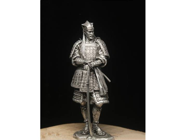 Figurine de samouraï du 16ème siècle, échelle 1/18, en étain, en métal, Statue de soldat ancien, des états-fort japonais, pour décoration de bureau à faire soi-même