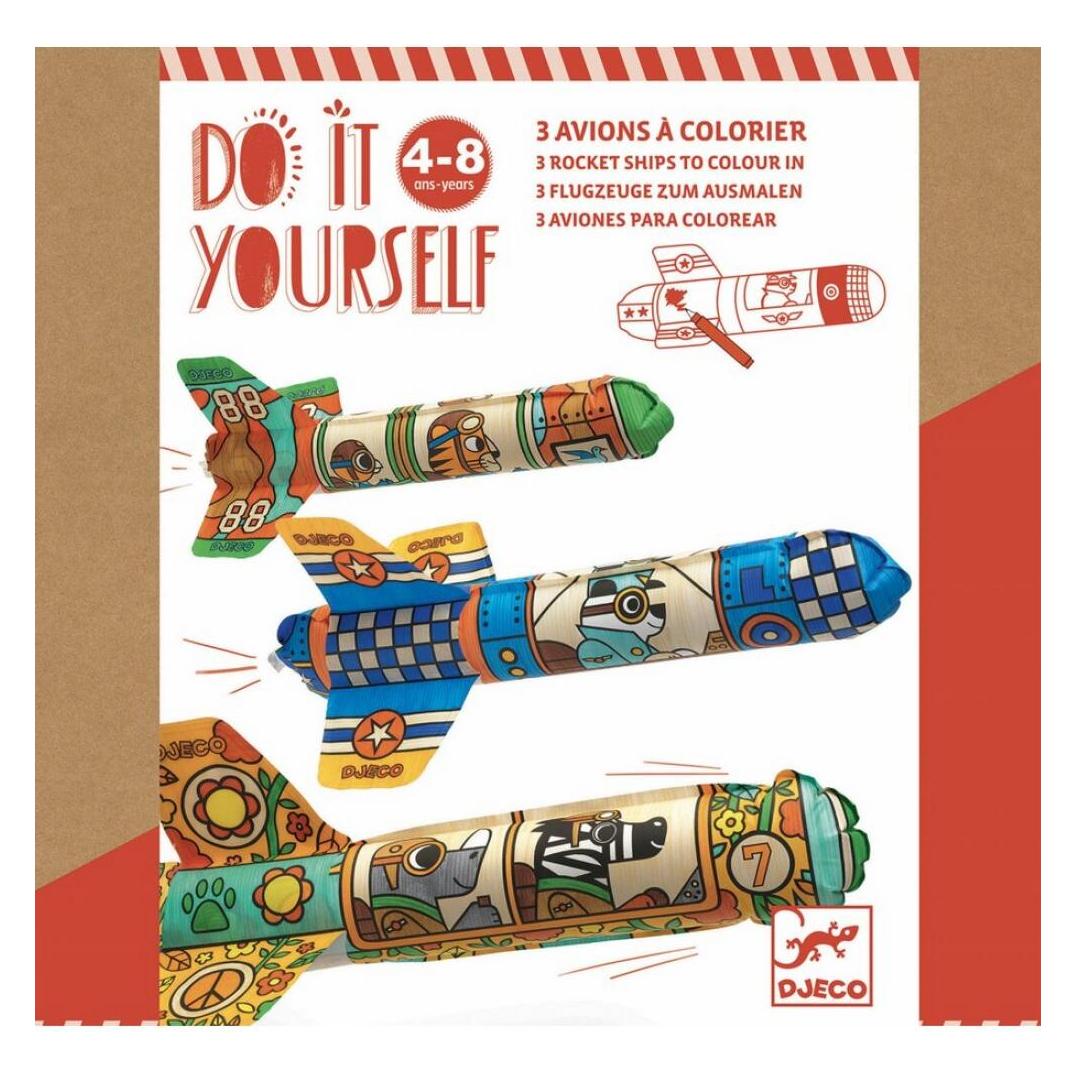 Djeco DIY - Flieger zum Ausmalen (DJ07948)