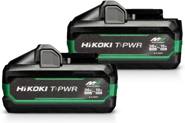 HiKOKI 2x T-PWR MULTI VOLT Pack batterie BSL3640MVT (36V/18V - 4,0Ah/8,0Ah) (381993)