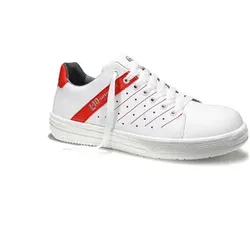 Berufshalbschuh NORRIS white-red Low ESD O1, Gr. 38 - weiss - 38