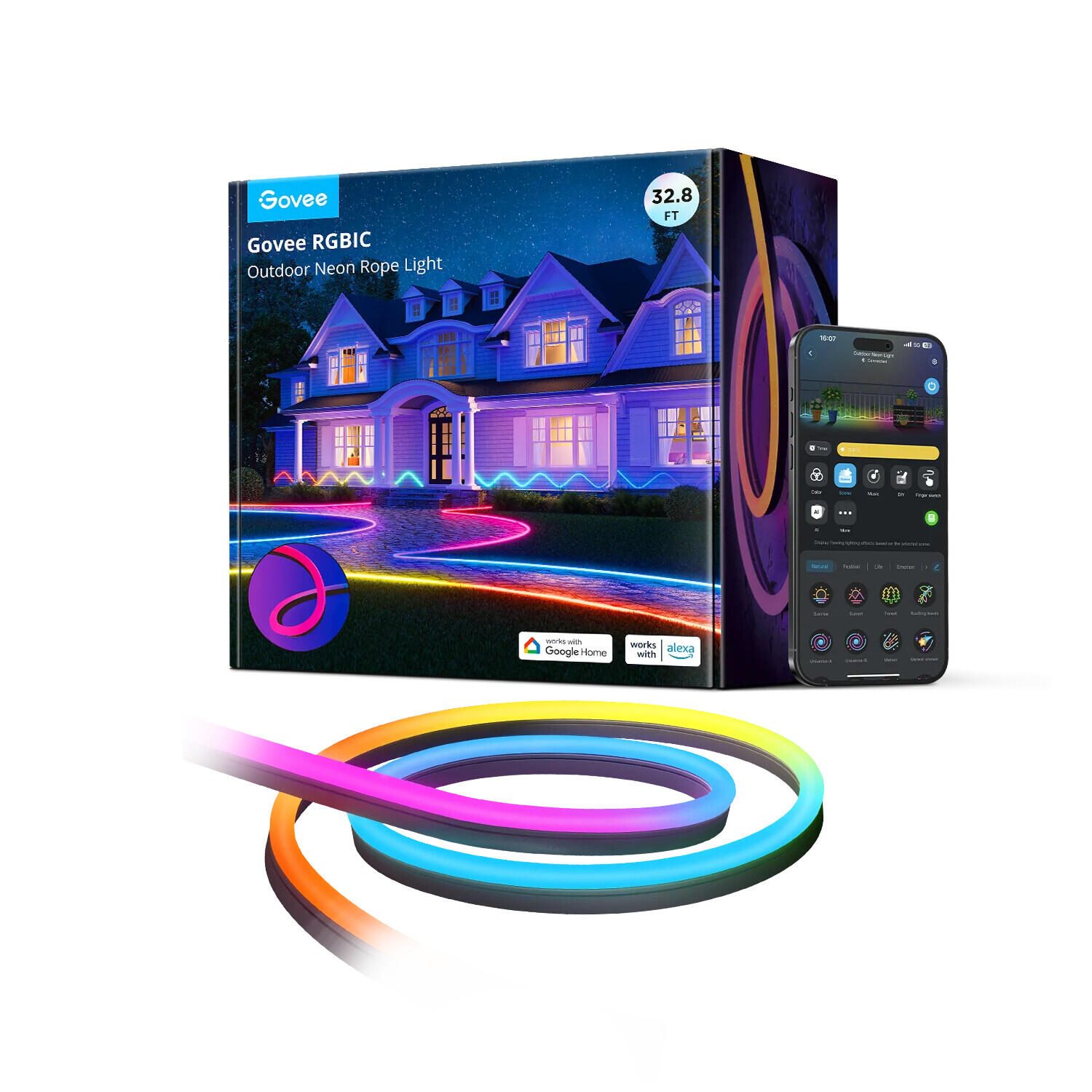 Govee RGBIC Outdoor-Neonlichtschlauch 10m H61A8