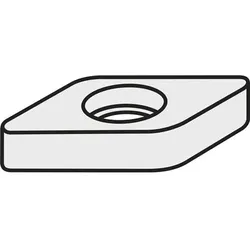Pramet, Zubehör Maschine, Wendeplatten-Unterlegscheibe ISO KNN 190412L:GJ11 Brutto-G.12,46g Farbe Silber - VPE: 10